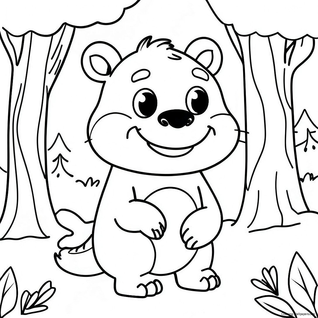 Page À Colorier Du Mignon Gruffalo Dans La Forêt 12660