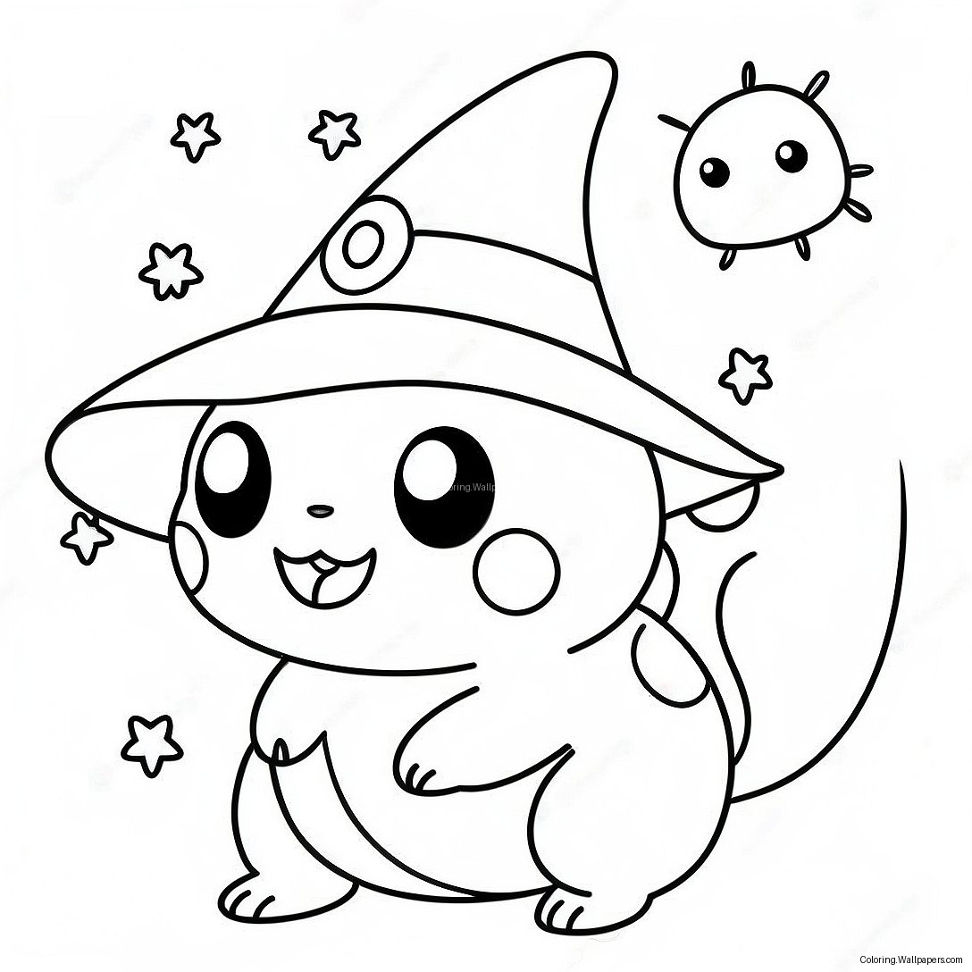 Cute Halloween Pokemon Coloring Page 22983