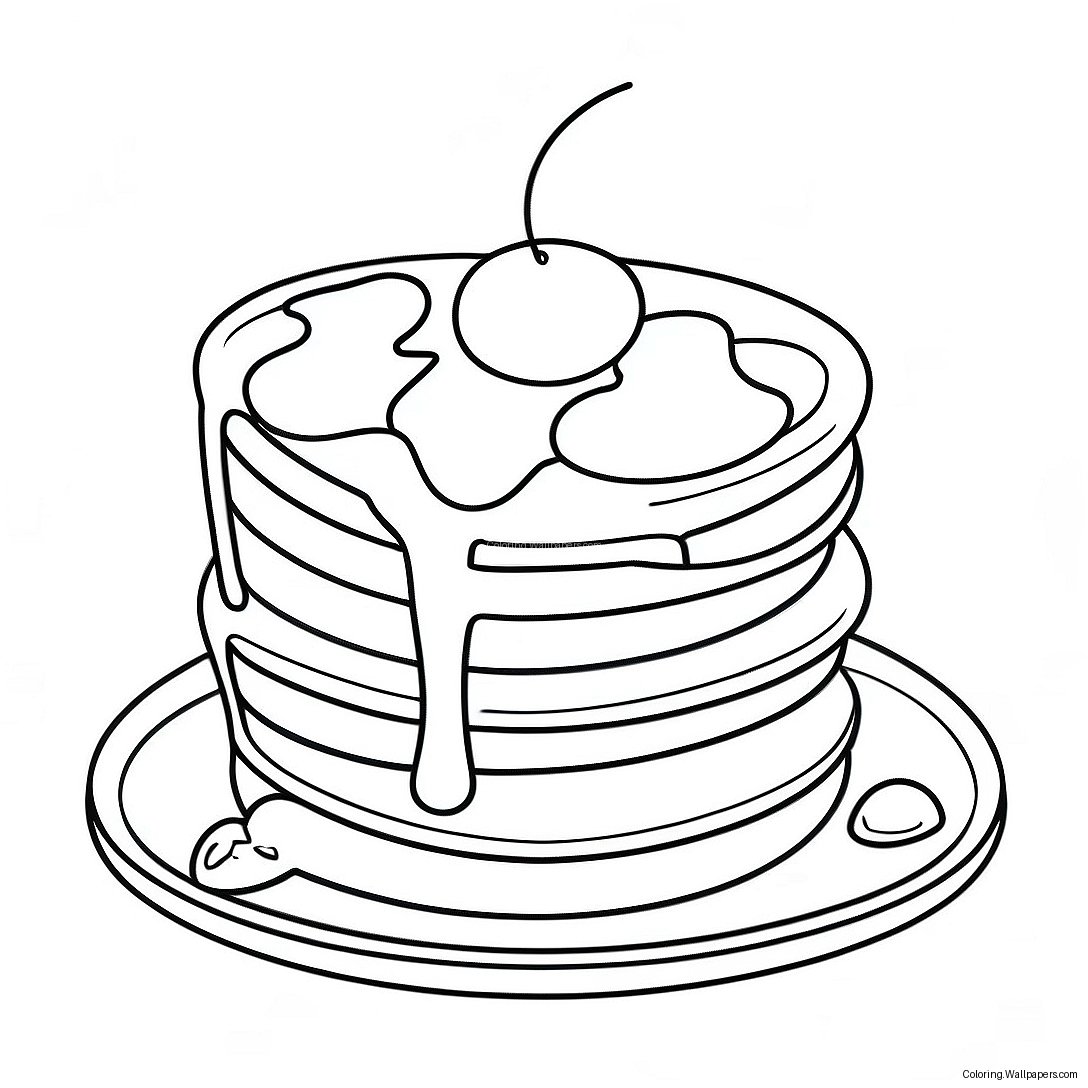 Cute Ihop Pancakes Coloring Page 16620