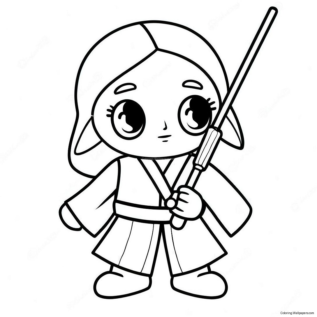 Cute Jedi Knight Coloring Page 7060