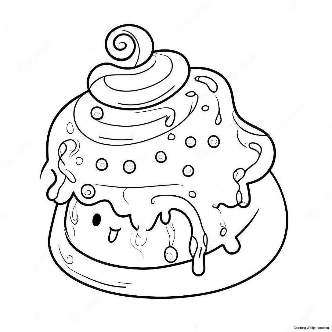 Cute Jelly Roll With Sprinkles Coloring Page 32261