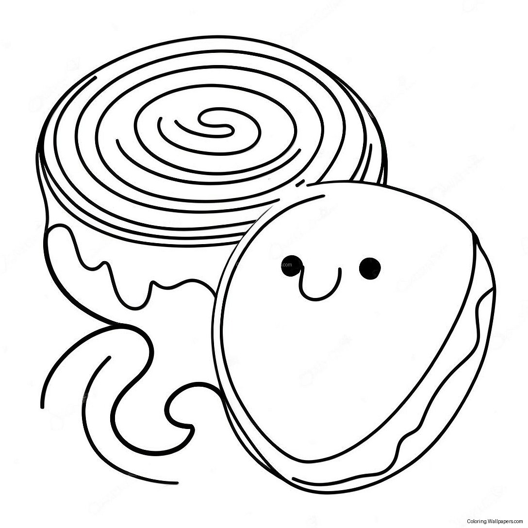 Cute Jelly Roll With Sprinkles Coloring Page 32264