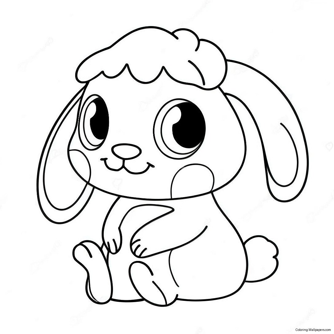 Cute Jellycat Bunny Coloring Page 44986