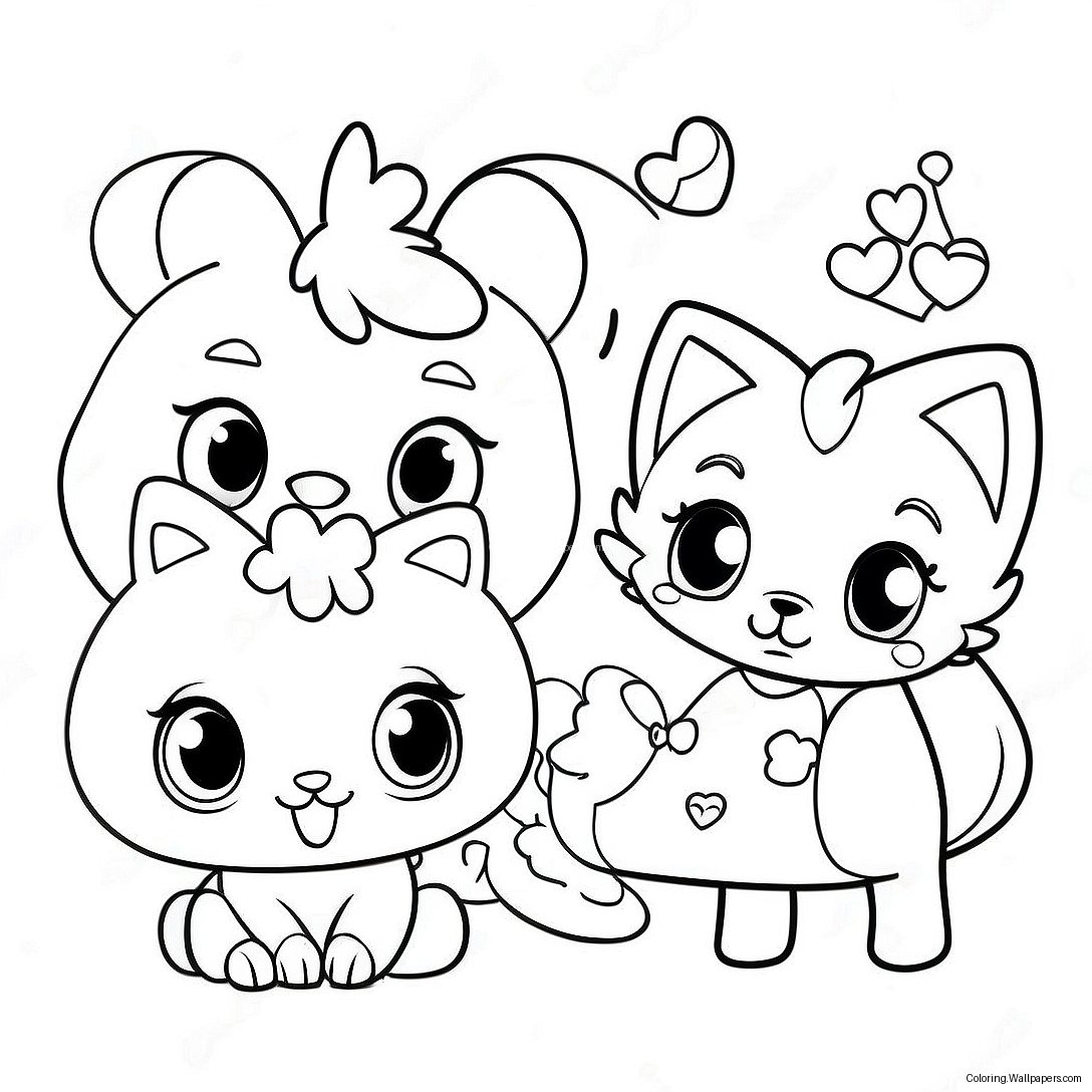 Cute Jewelpet Friends Coloring Page 40873