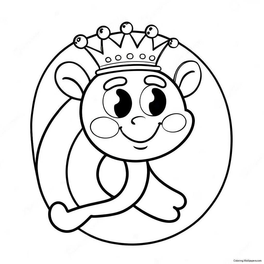 Cute Letter Q With A Crown Coloring Page 43311