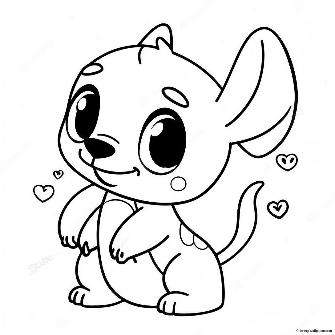 Cute Lilo And Stitch Coloring Page 46903