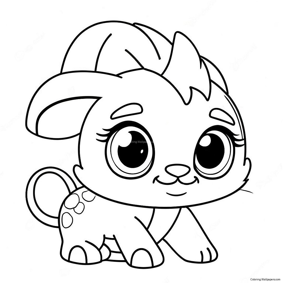 Schattige Littlest Pet Shop Dieren Kleurplaat 13329