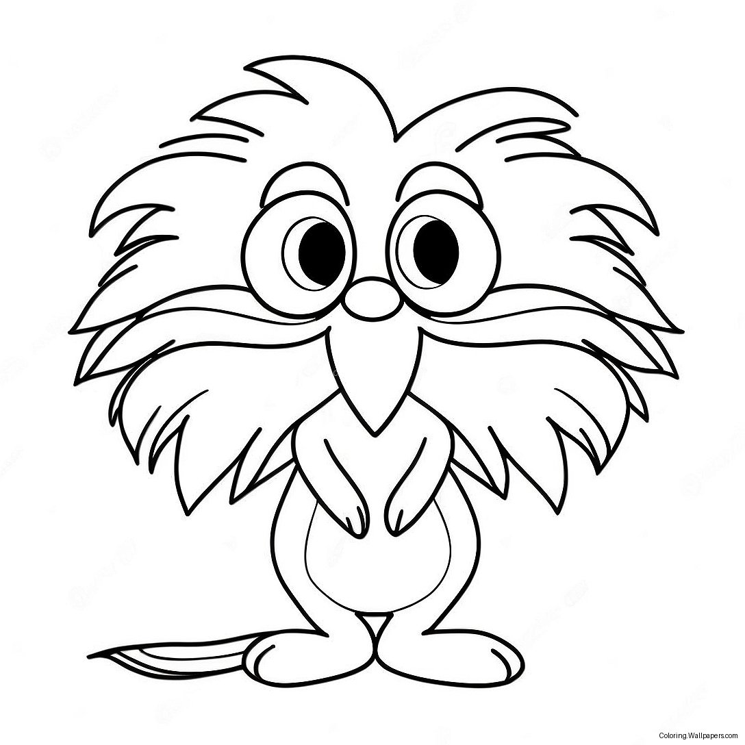 Schattige Lorax Met Snor Kleurplaat 933