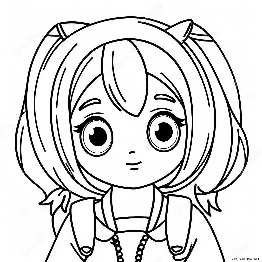 Cute Manga Character Coloring Page 23565