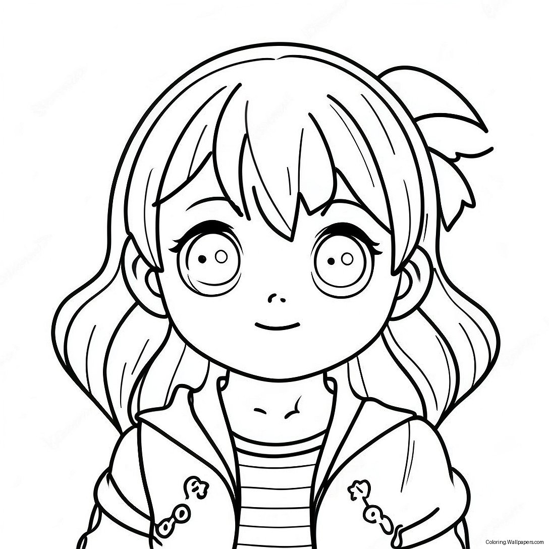 Cute Manga Character Coloring Page 23566