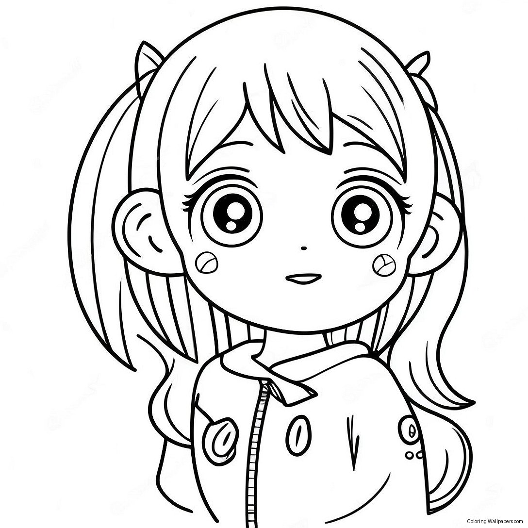 Cute Manga Character Coloring Page 23567