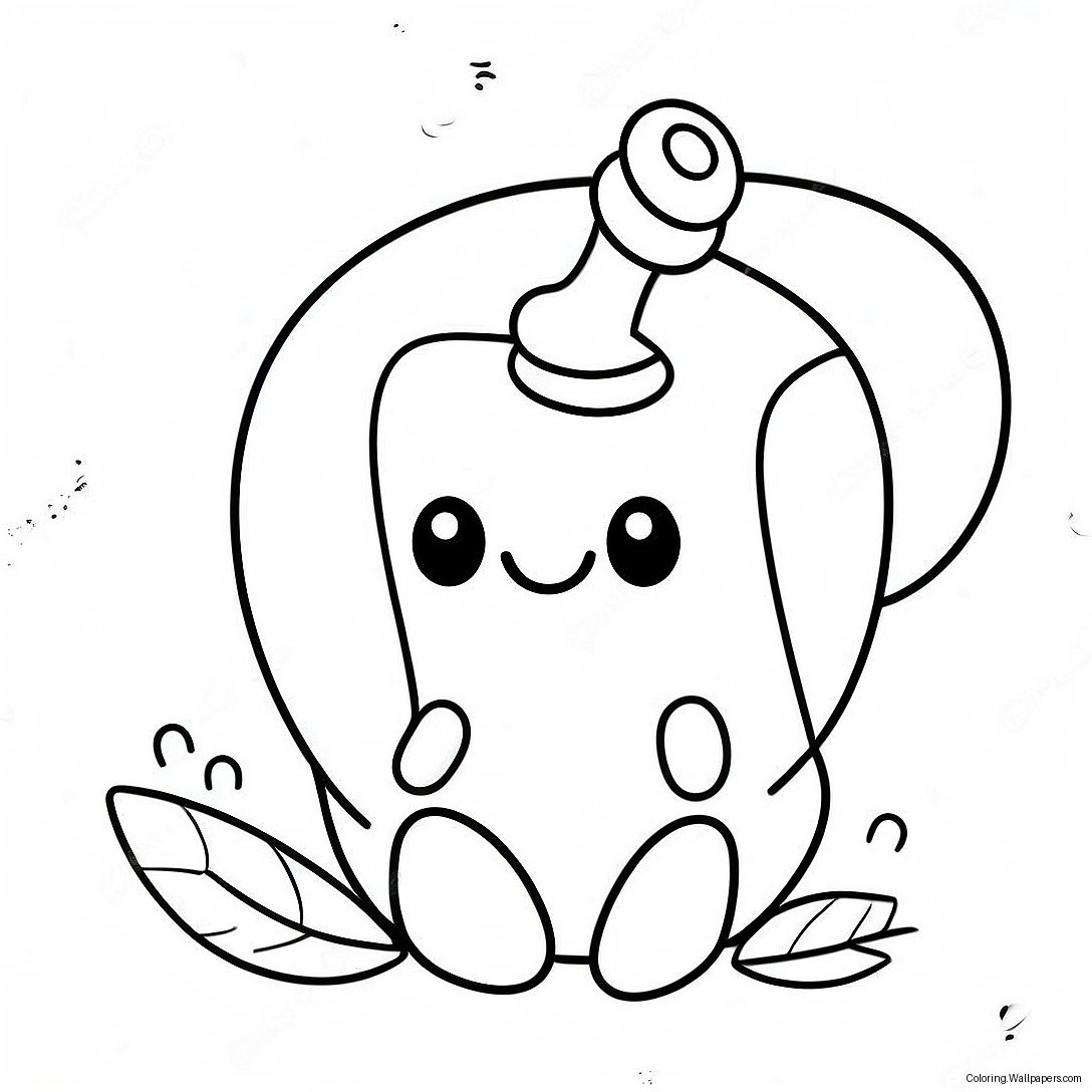 Cute Marshmallow Character Coloring Page 22410