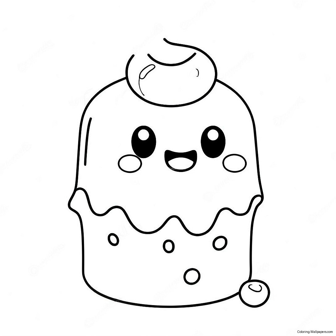 Cute Marshmallow Character Coloring Page 22411