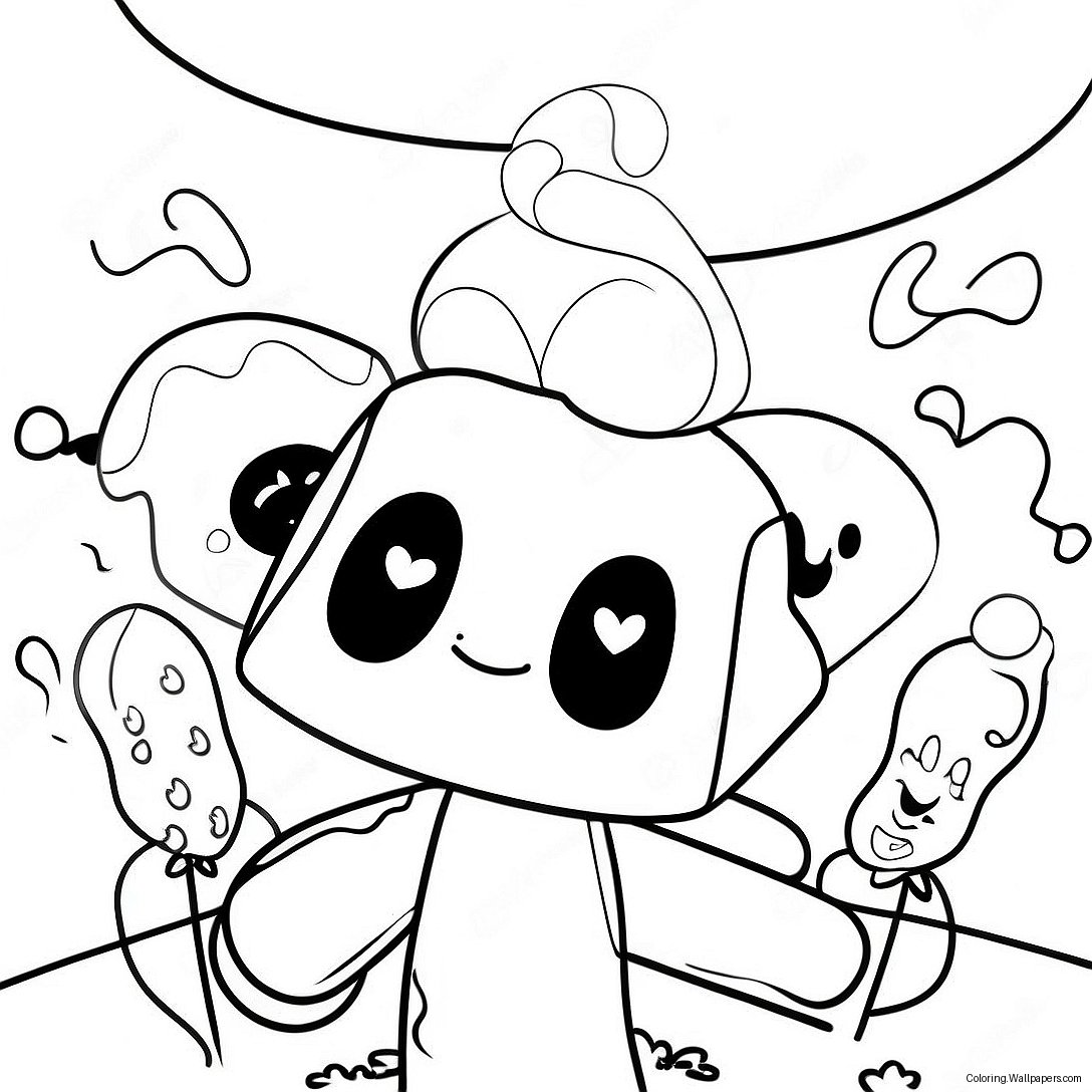 Cute Marshmello With Friends Coloring Page 29156