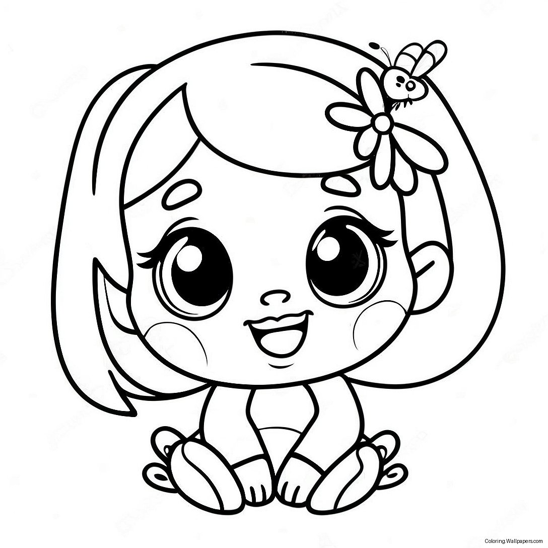 Cute Mia With A Butterfly Coloring Page 53840