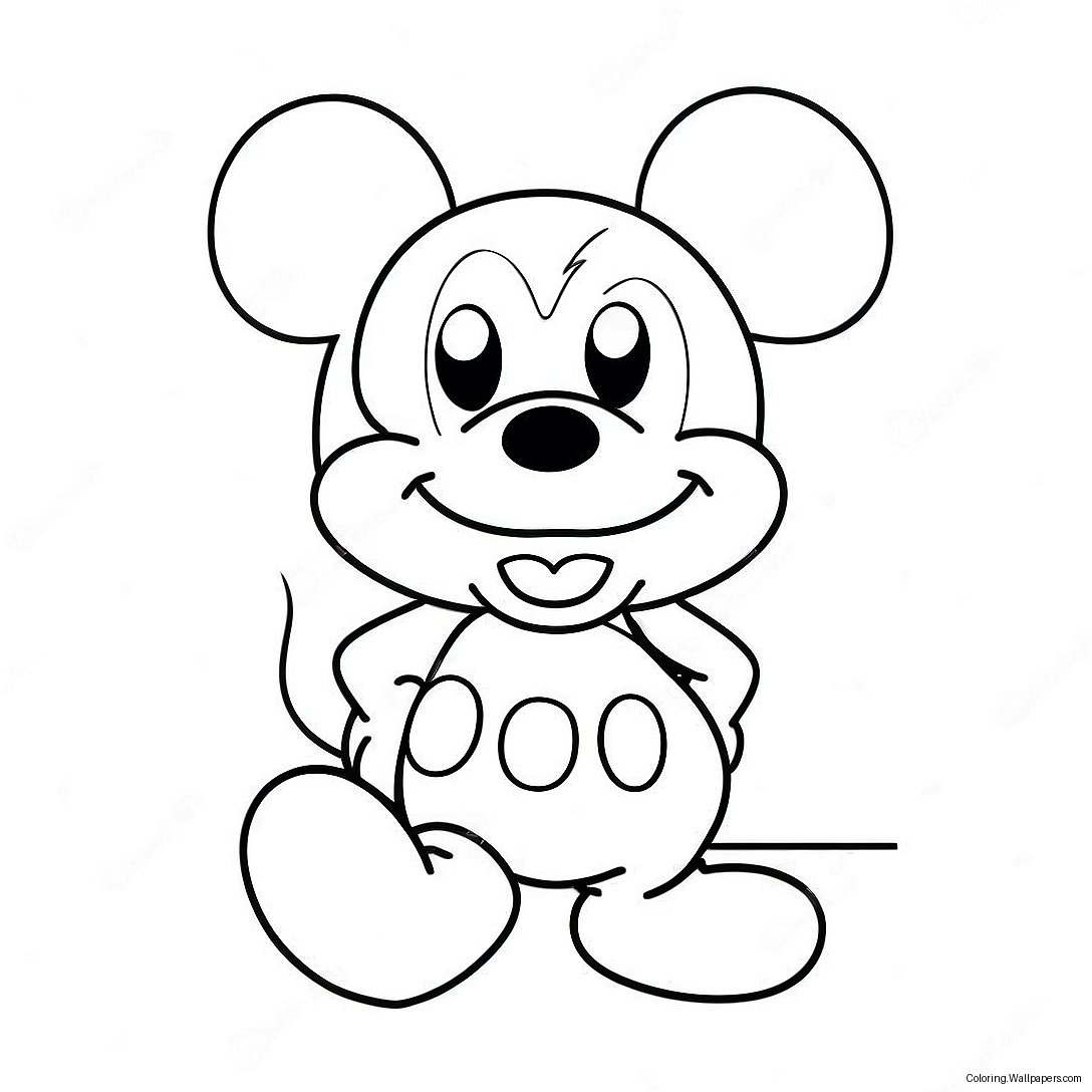 Söt Mickey Mouse Alla Hjärtans Dag Målarbild 13350