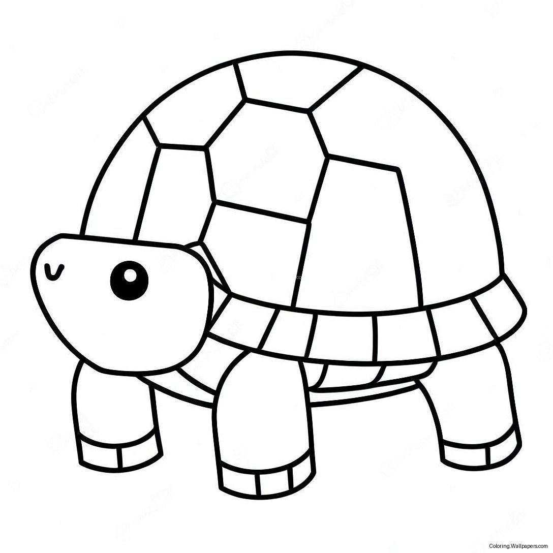 Page À Colorier Tortue Minecraft Mignonne Avec Carapace 44293