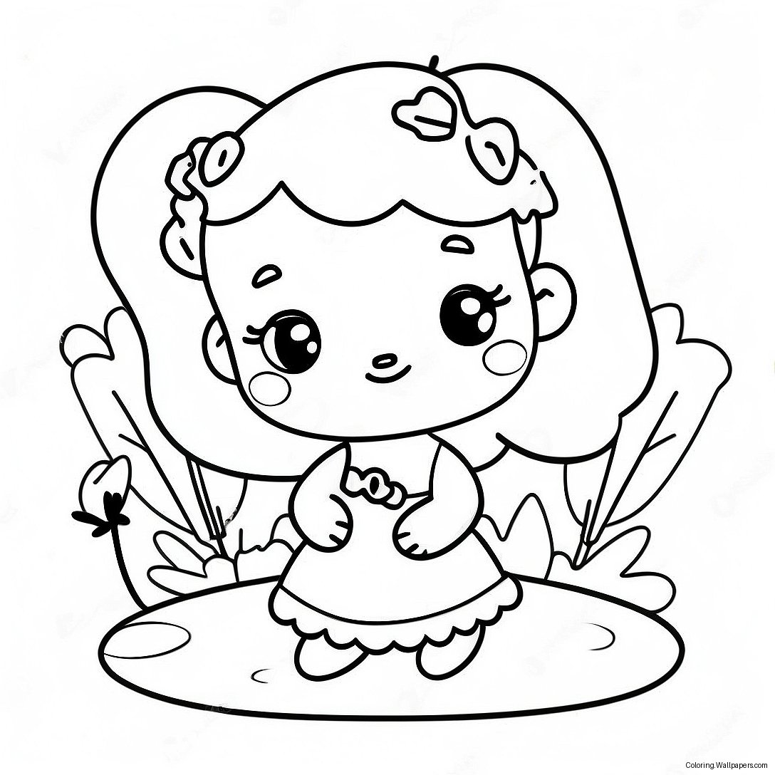 Cute Molly With Flowers Coloring Page 51621