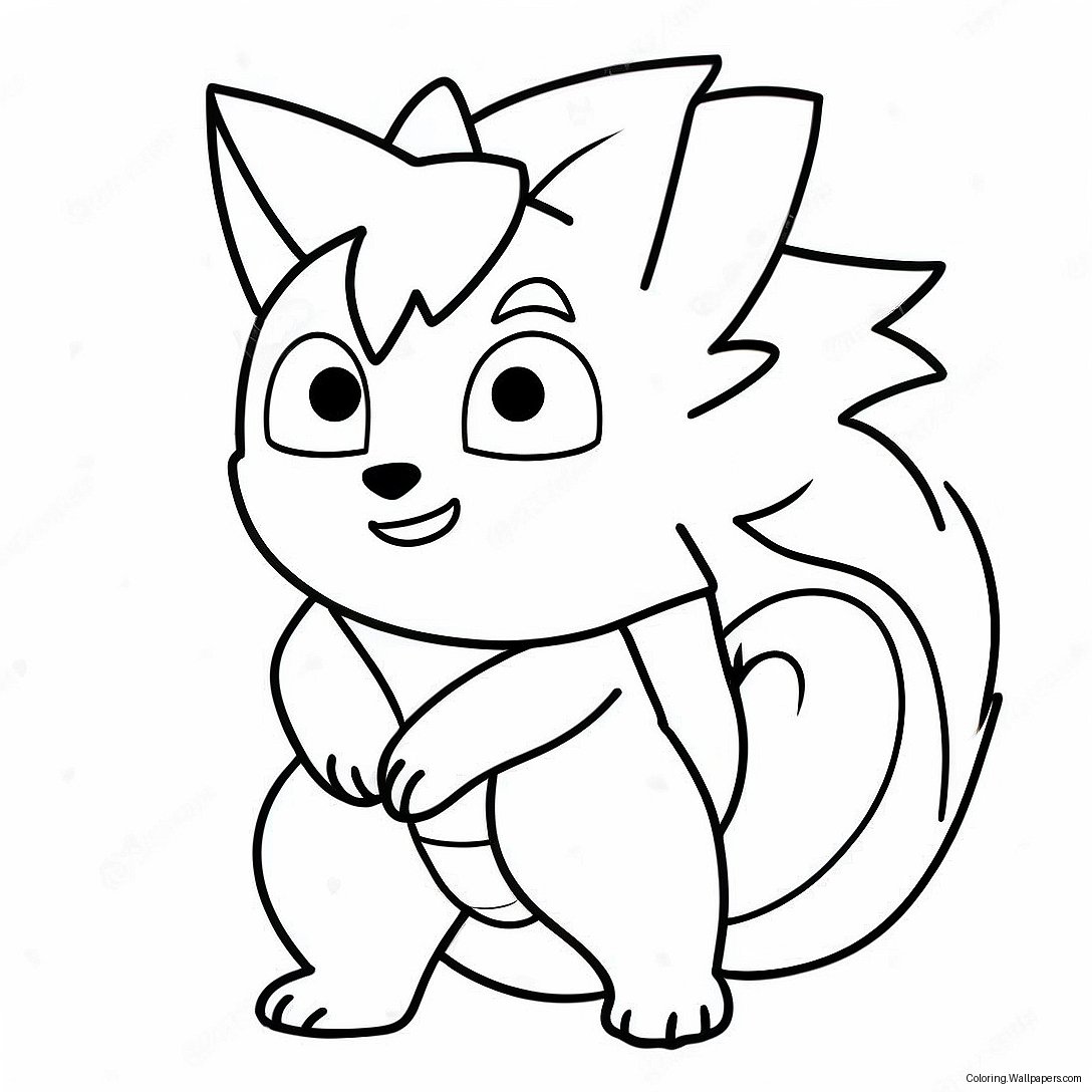 Cute Nine Tailed Fox Naruto Coloring Page 14158