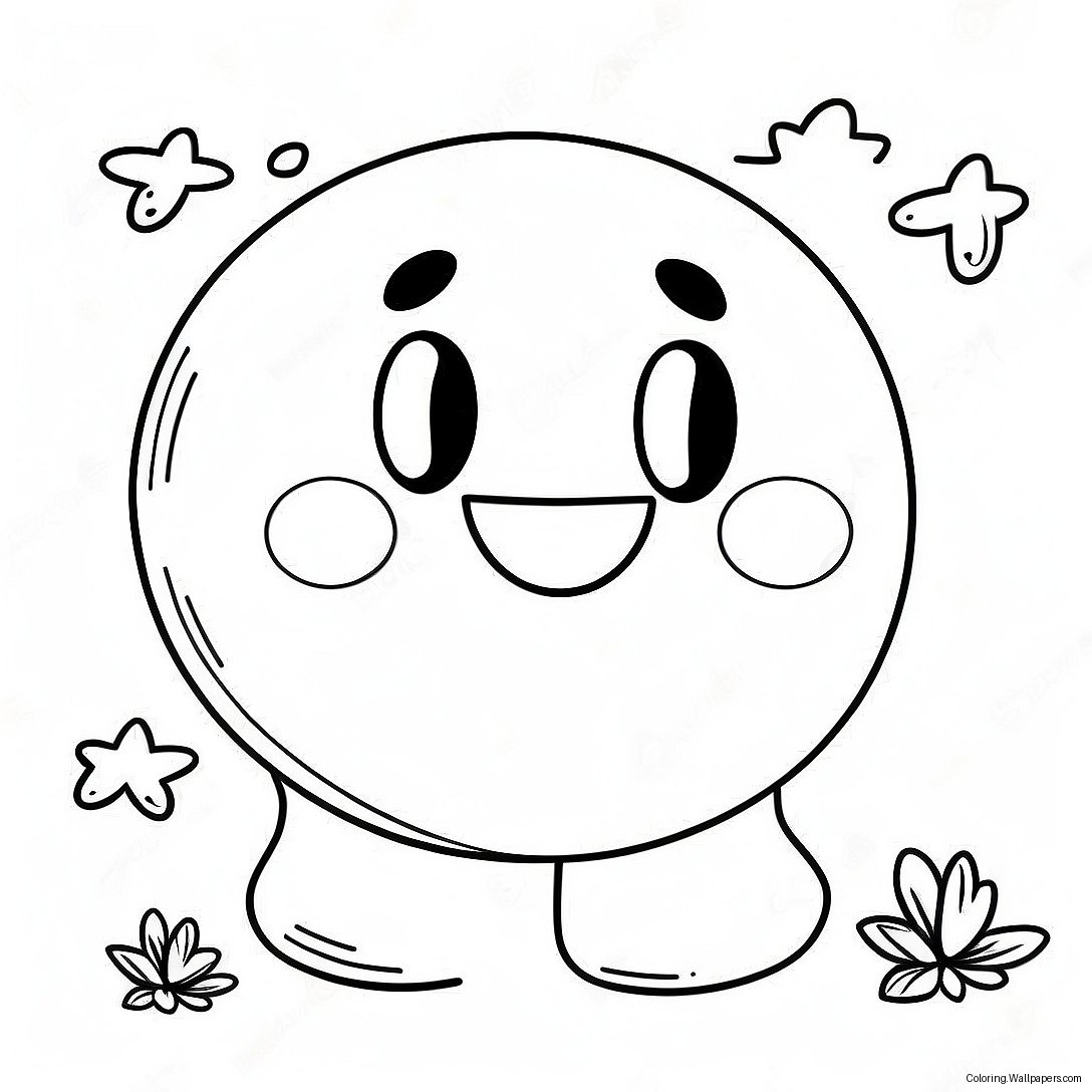 Cute Number 9 With Smiley Face Coloring Page 21248