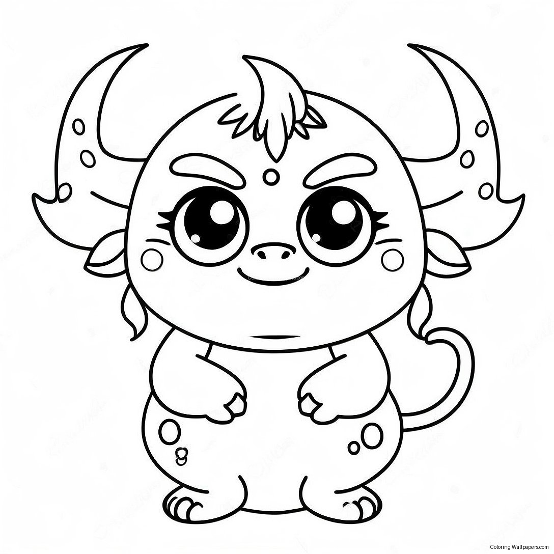 Cute Oni With Big Eyes Coloring Page 51576