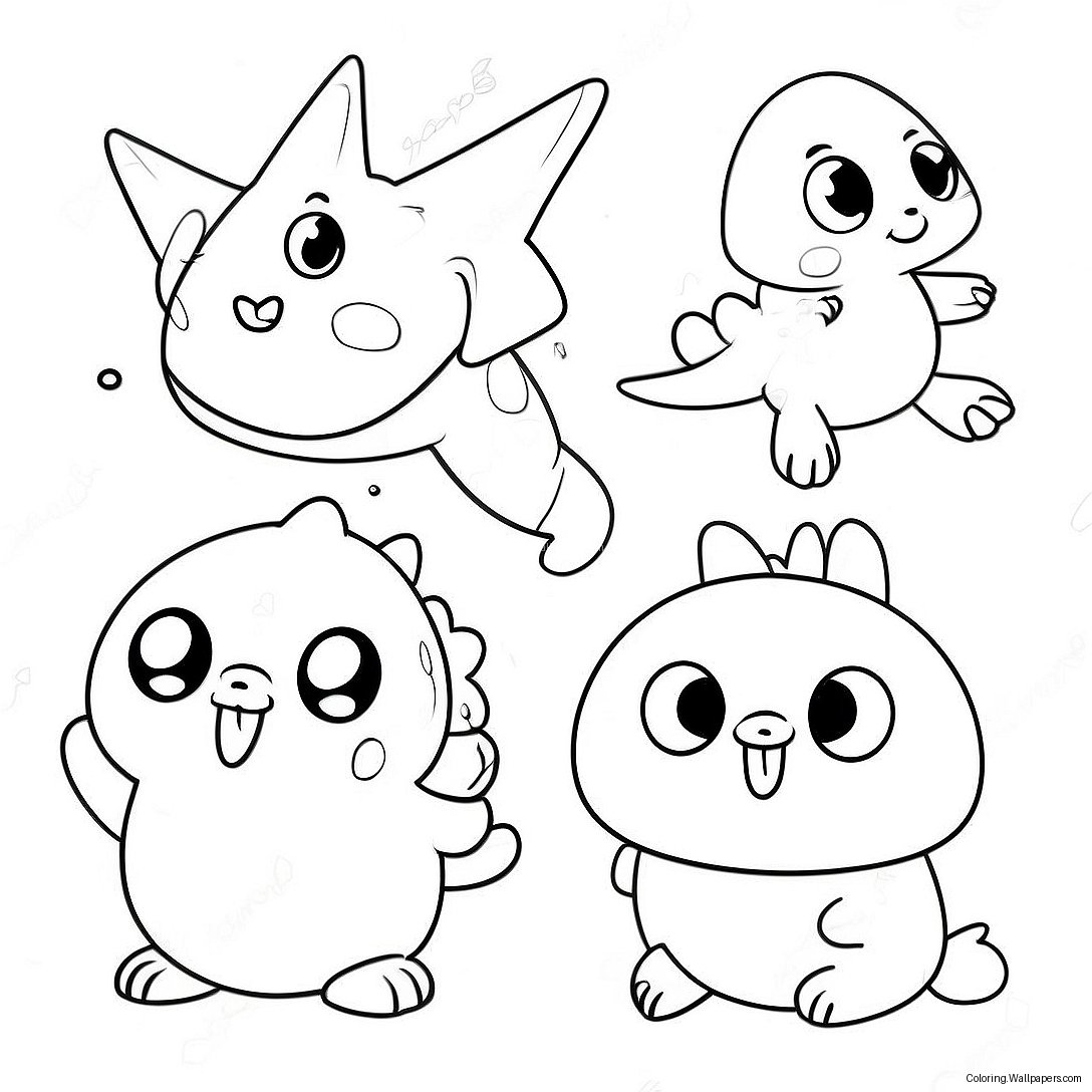 Cute Palworld Creatures Coloring Page 24826