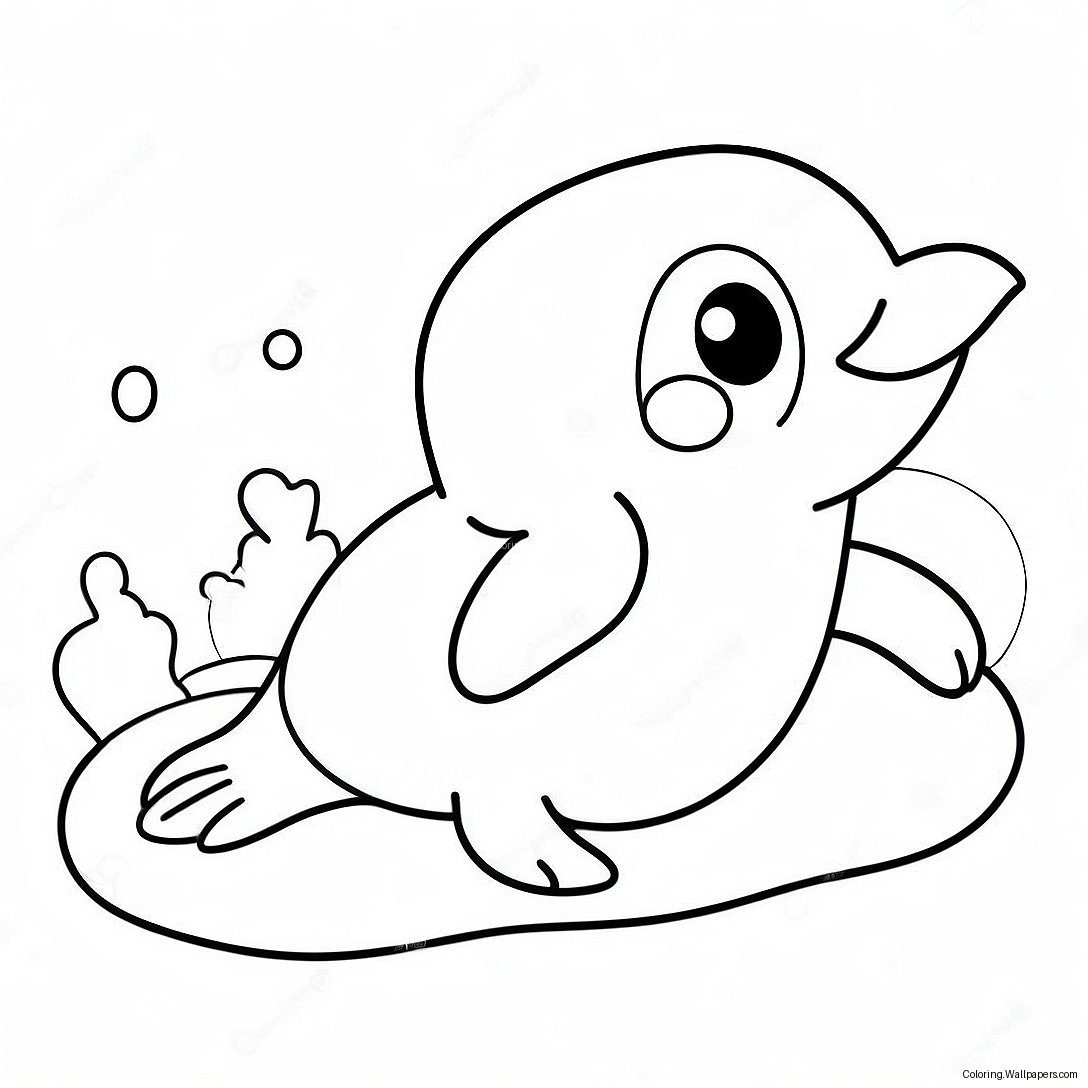 Cute Penguin Sliding On Ice Coloring Page 49910