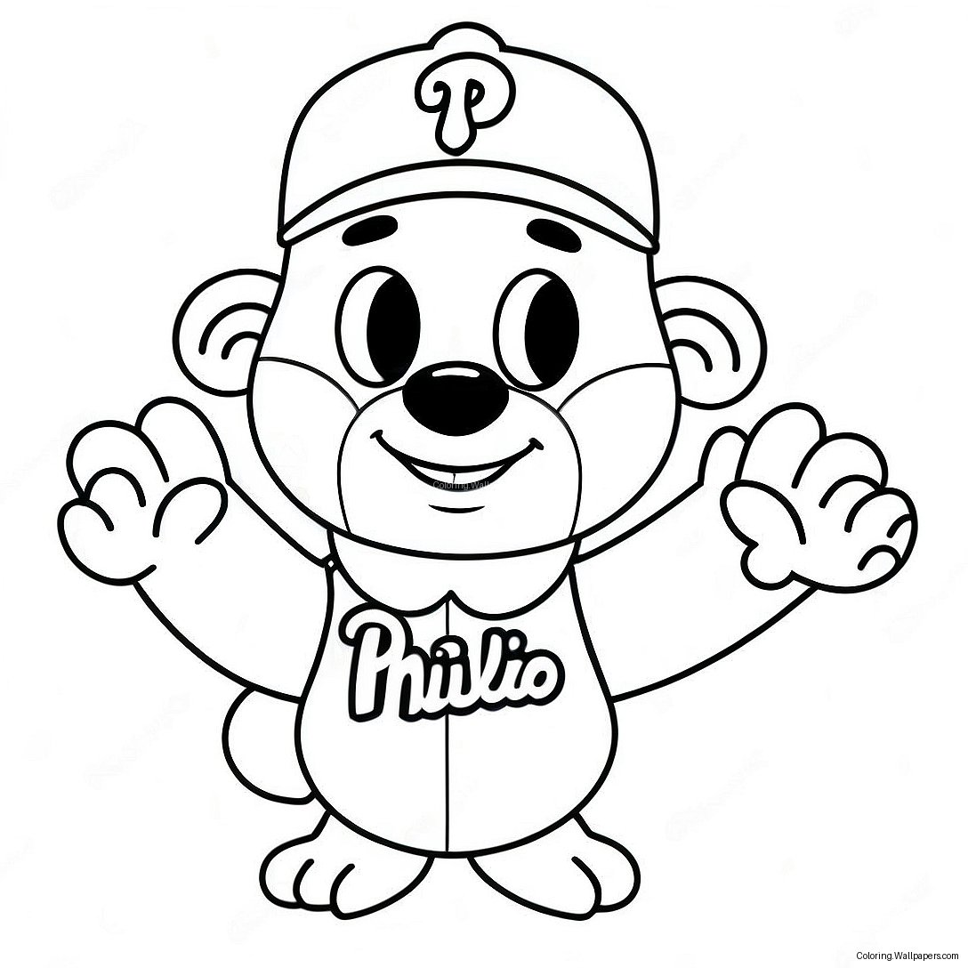 Söt Phillies Maskot Målarbild 4012