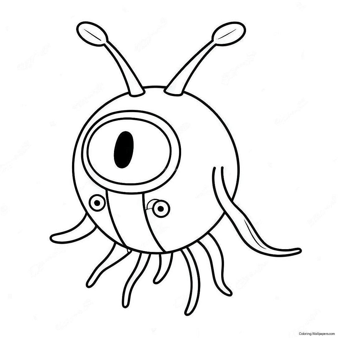 Sevimli Plankton Karakteri Boyama Sayfası 55059