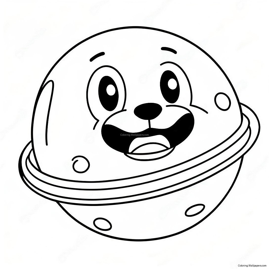 Cute Pluto Planet Coloring Page 36166