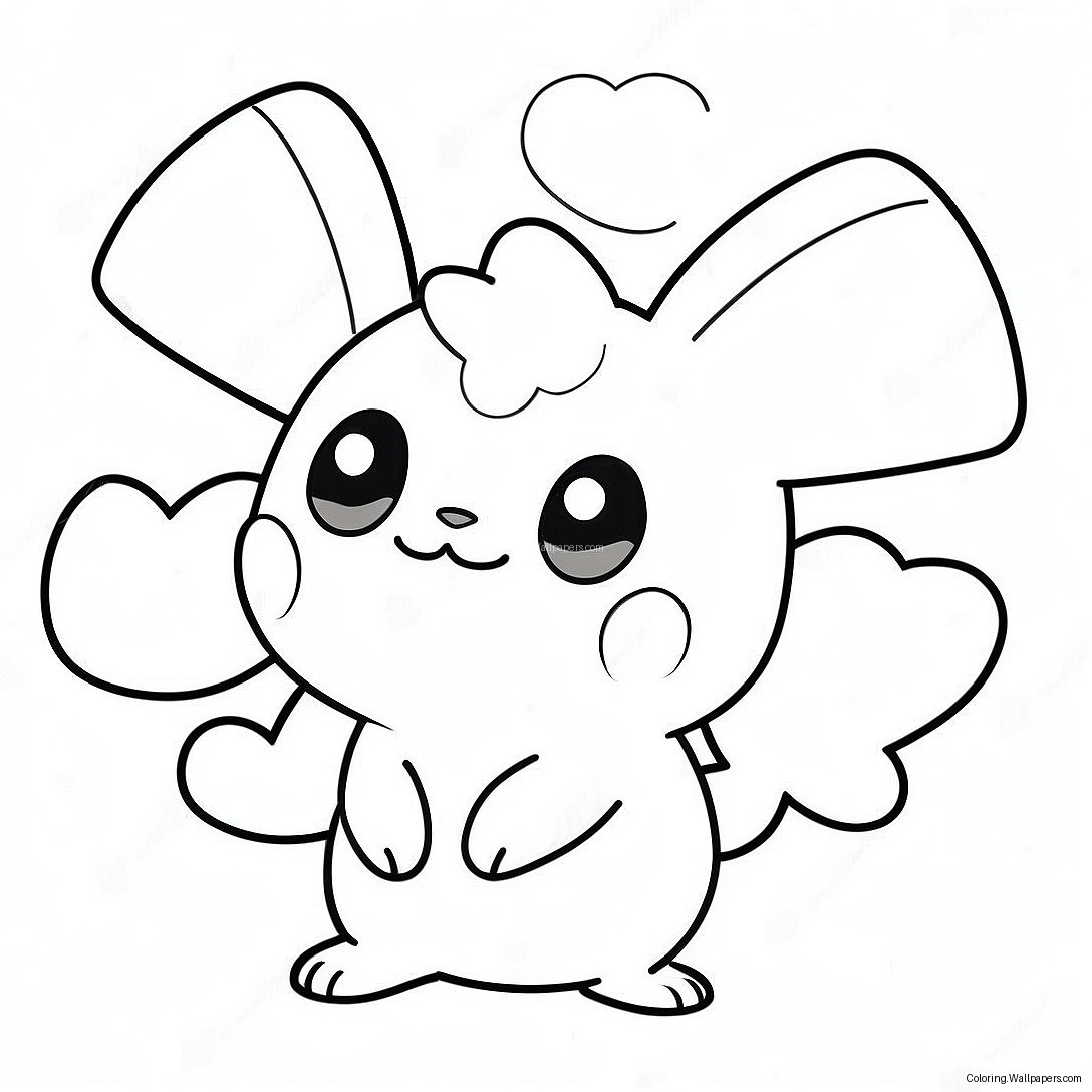 Cute Pokemon Hearts Coloring Page 9741