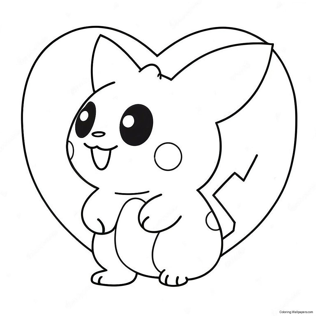 Cute Pokemon Hearts Coloring Page 9744