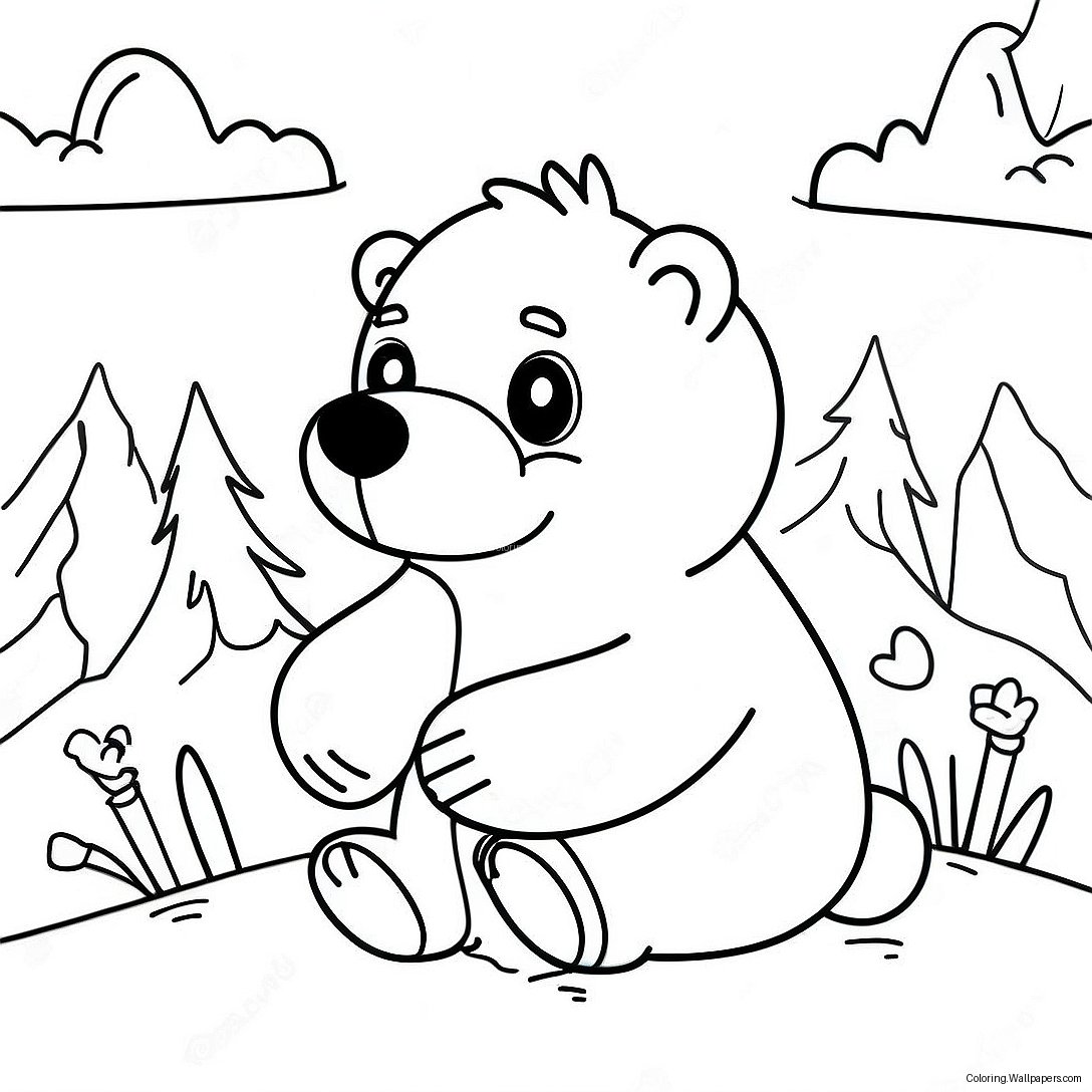 Página Para Colorear De Oso Polar Lindo 27351