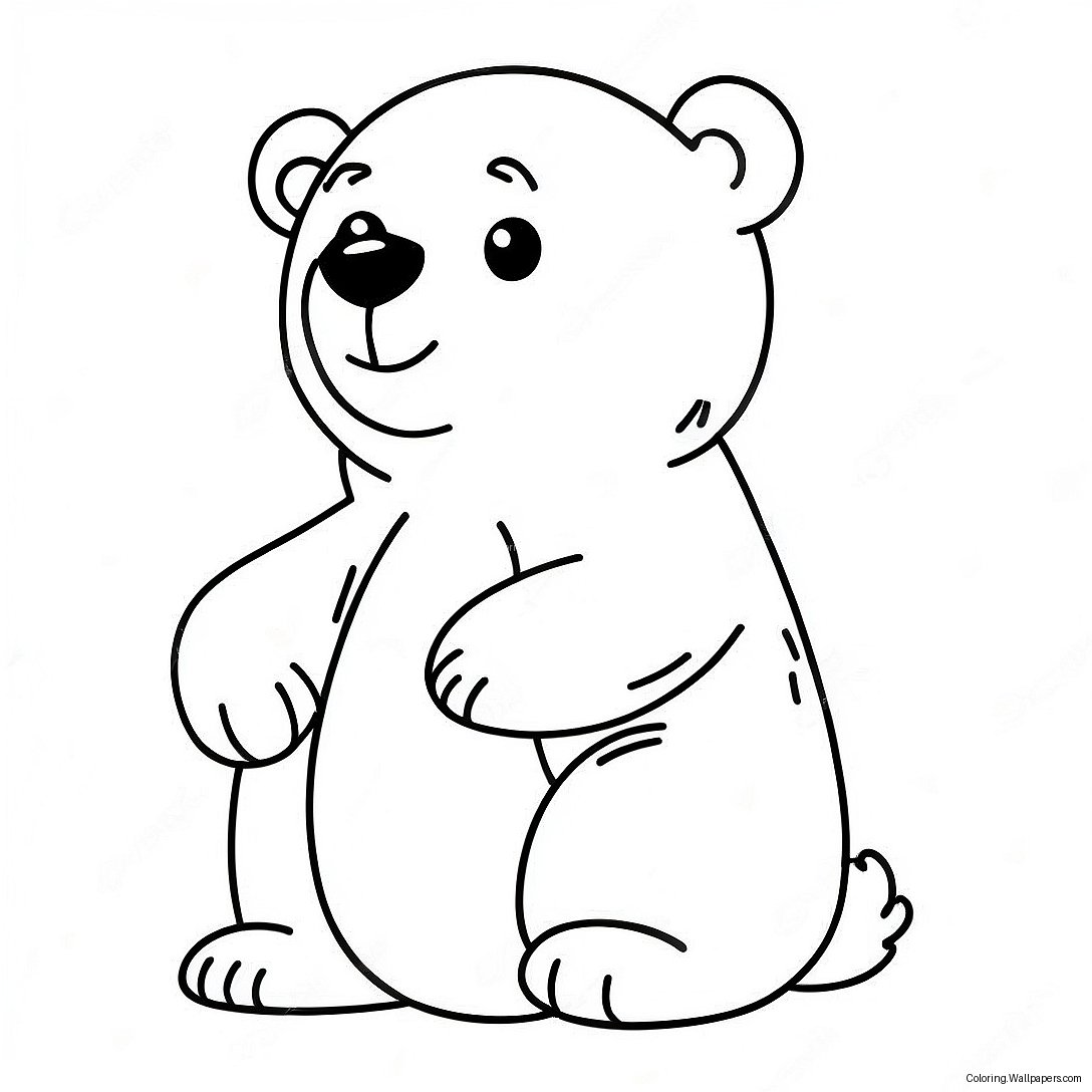 Página Para Colorear De Oso Polar Lindo 27352