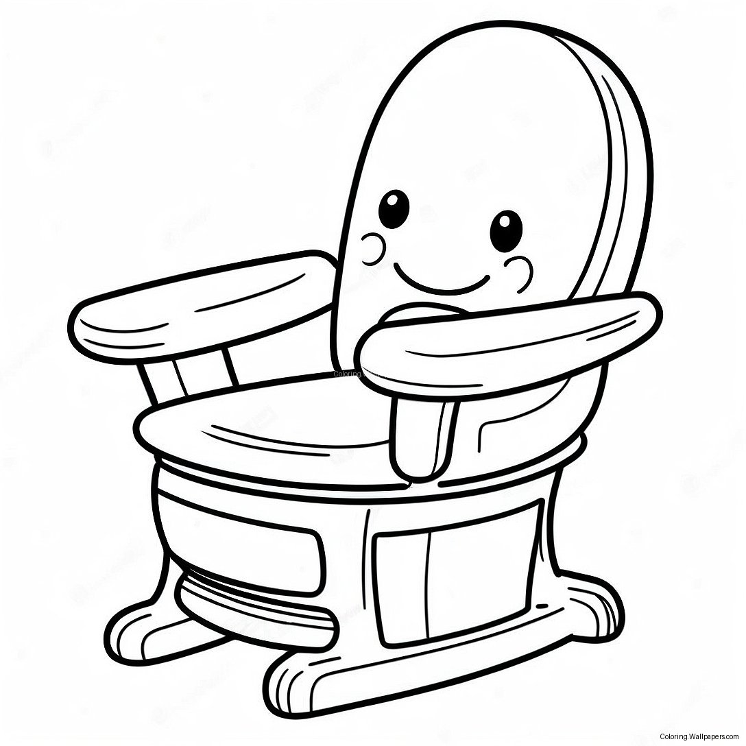 Cute Potty Chair Coloring Page 14537