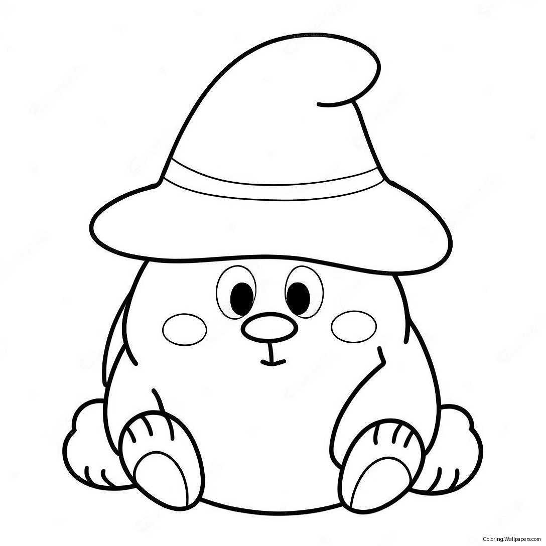 Page À Colorier Mignon Pou Avec Un Chapeau 37854