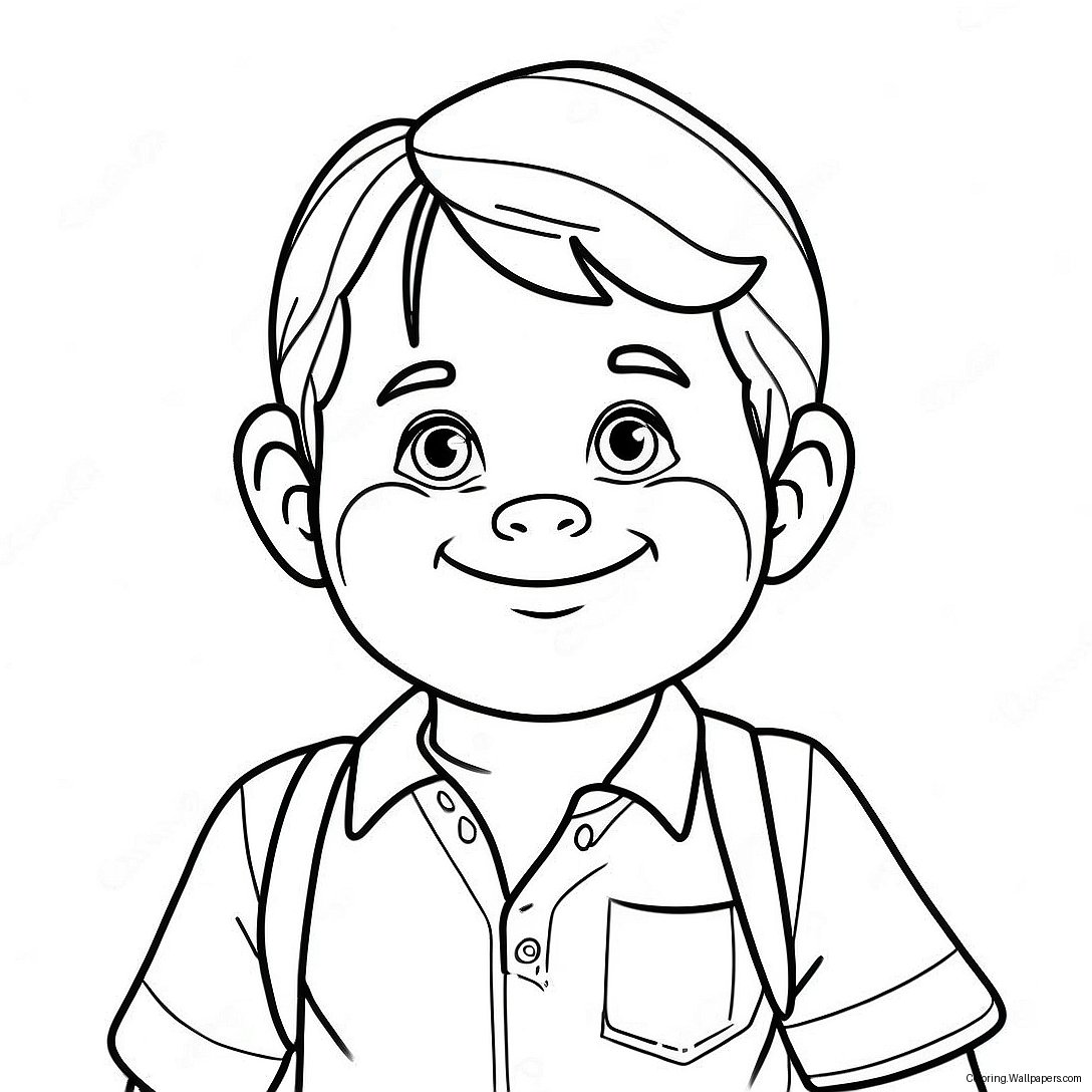 Cute Preston With A Smile Coloring Page 32466