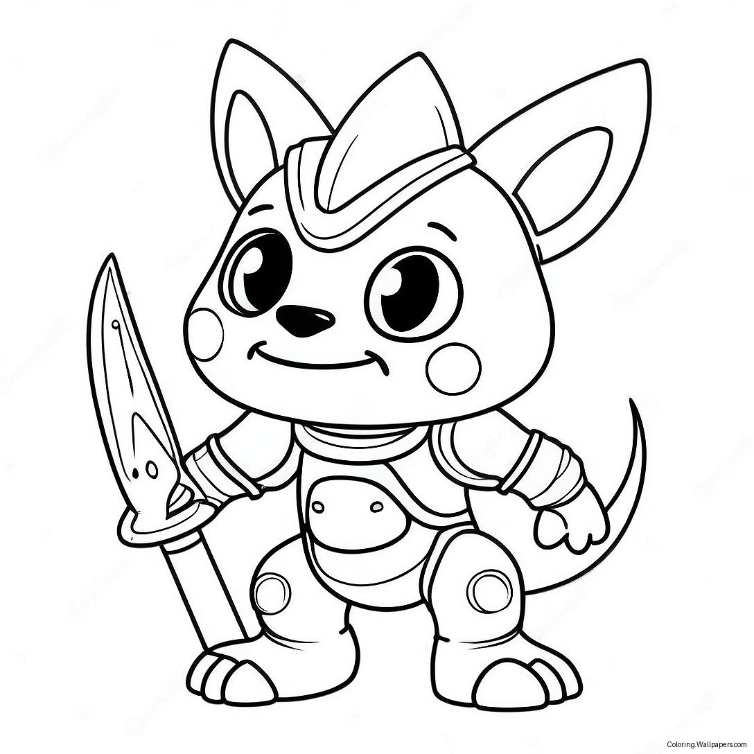 Cute Protogen With Accessories Coloring Page 57781