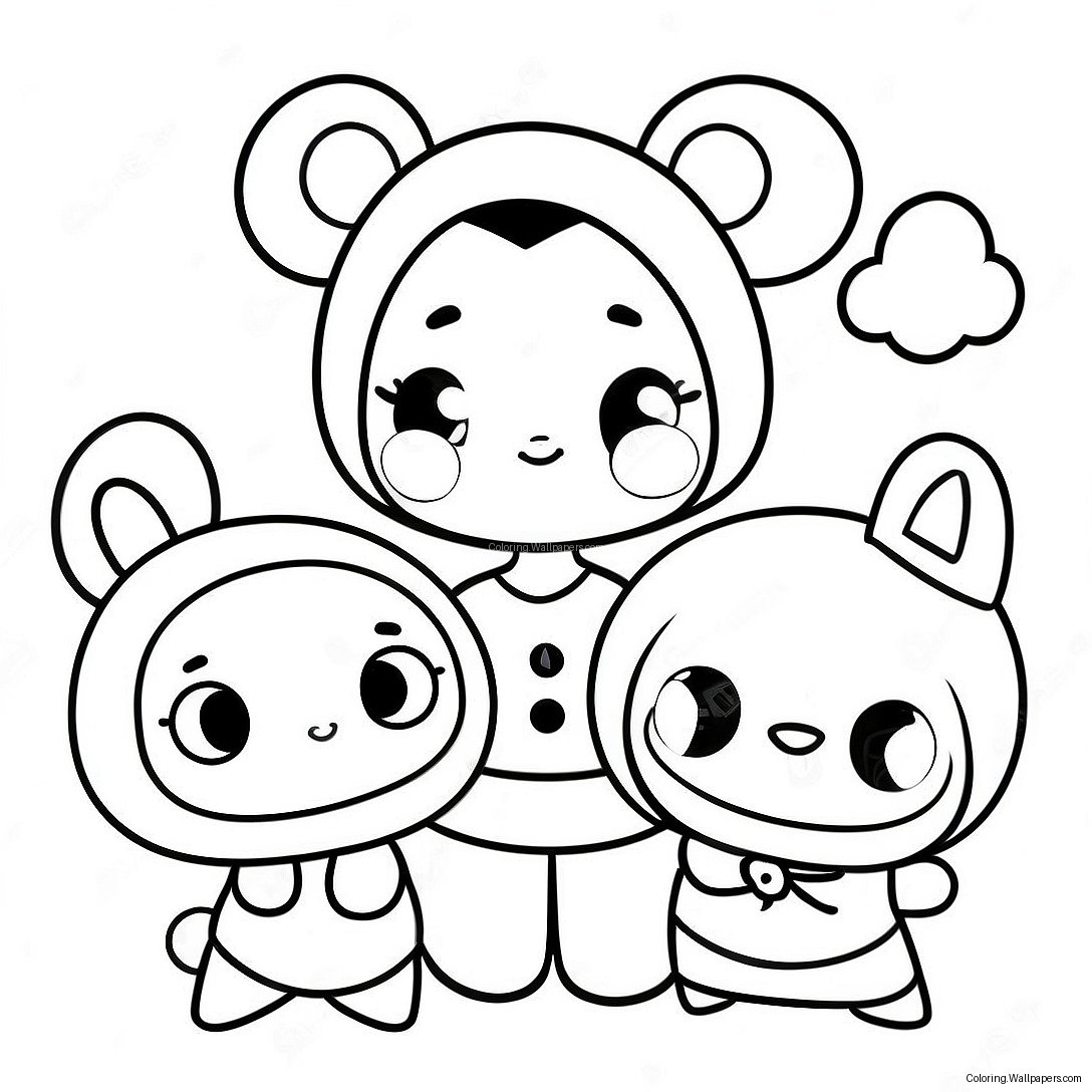 Cute Pucca With Friends Coloring Page 21075