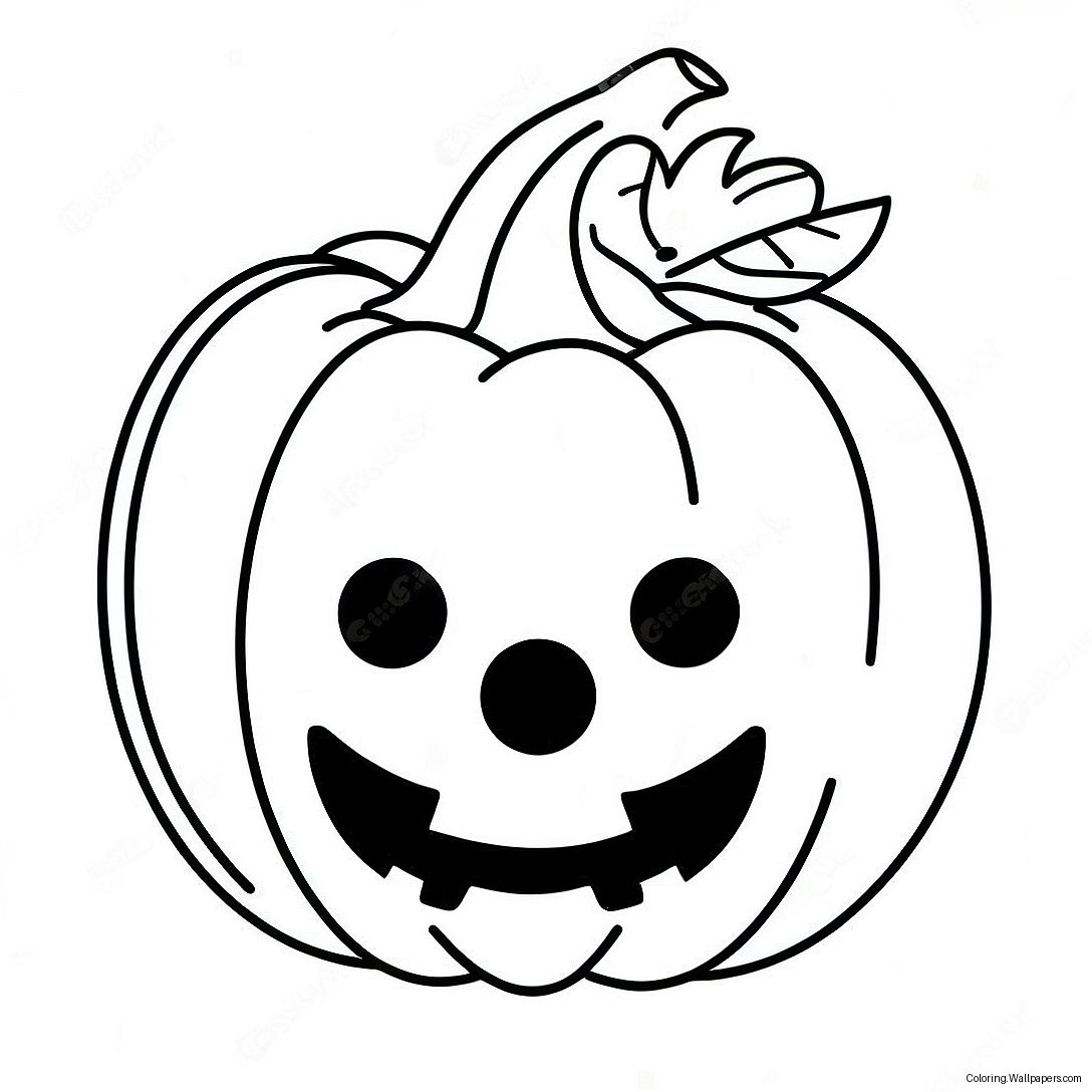 Cute Pumpkin Halloween Mask Template Coloring Page 33229