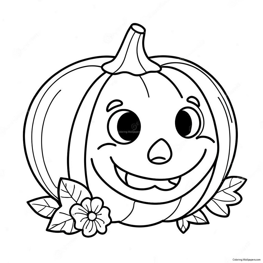 Kleurplaat Van Een Schattig Pompoen Halloween Masker Template 33231