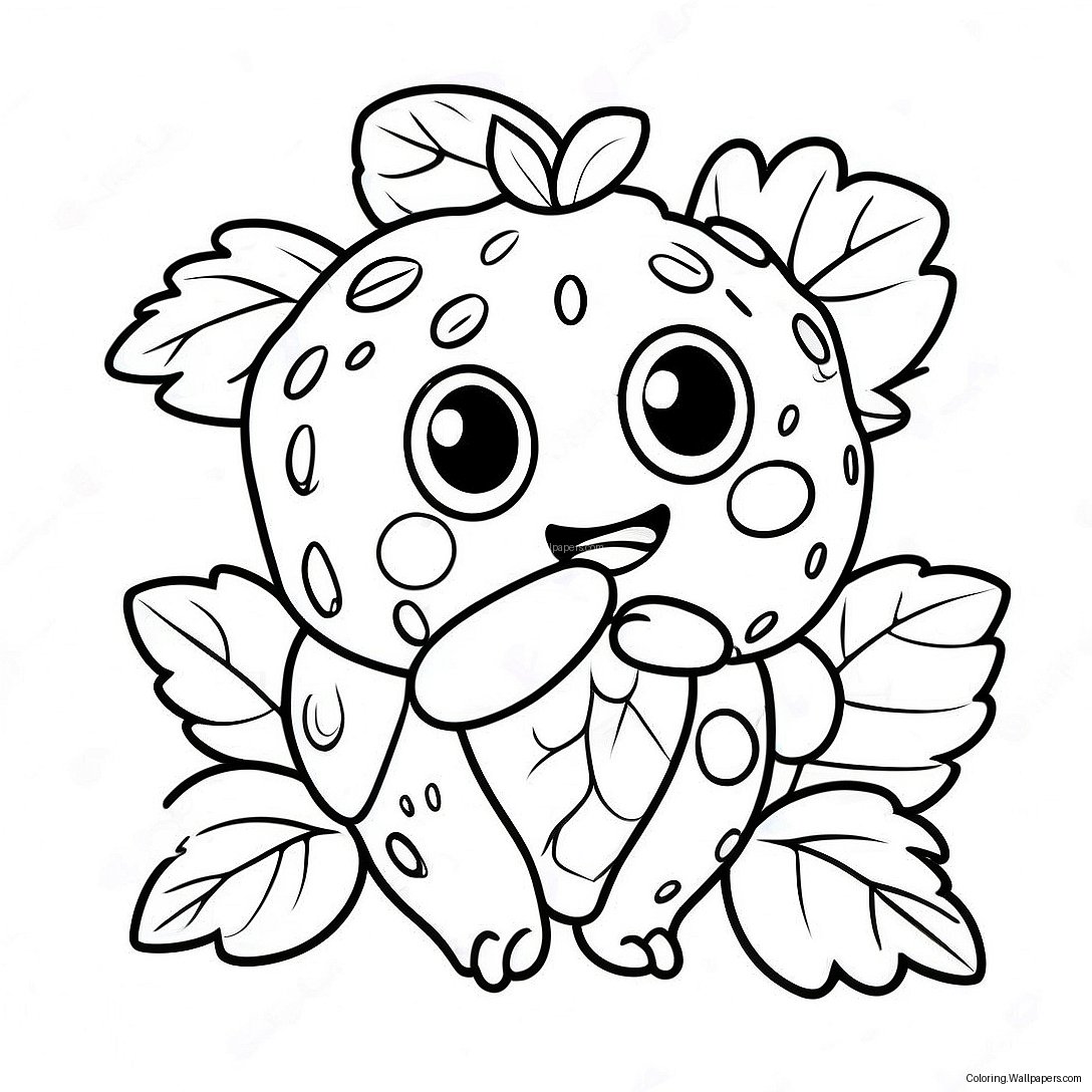 Cute Raspberry Character Coloring Page 39131