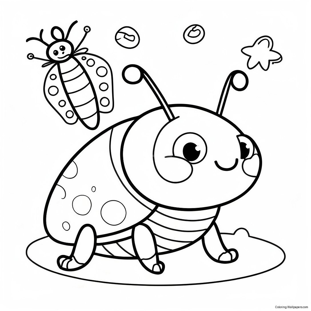 Pagină De Colorat Drăguță Cu Insecta Roly Poly 56583