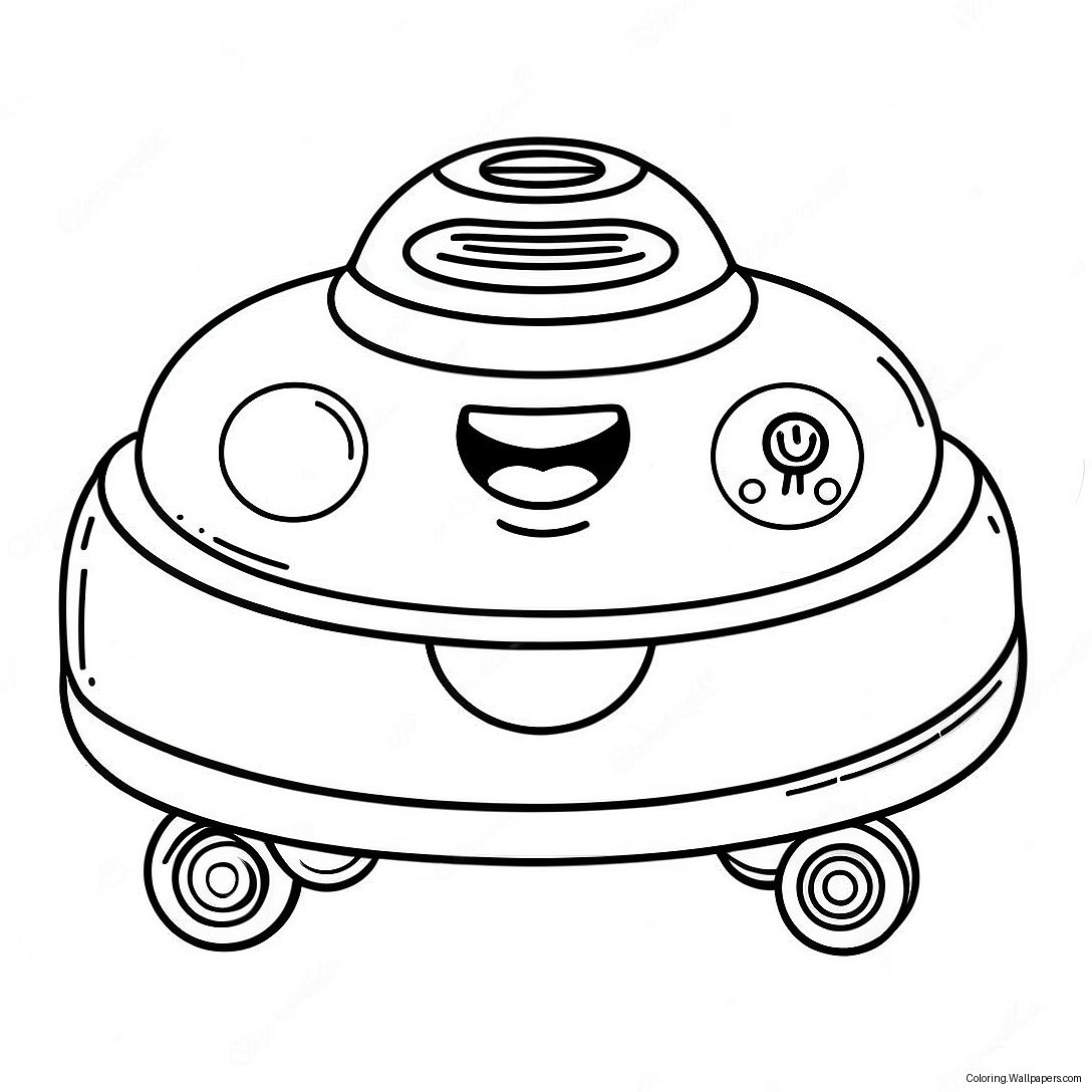 Página Para Colorear De Un Roomba Lindos Con Una Sonrisa 37803