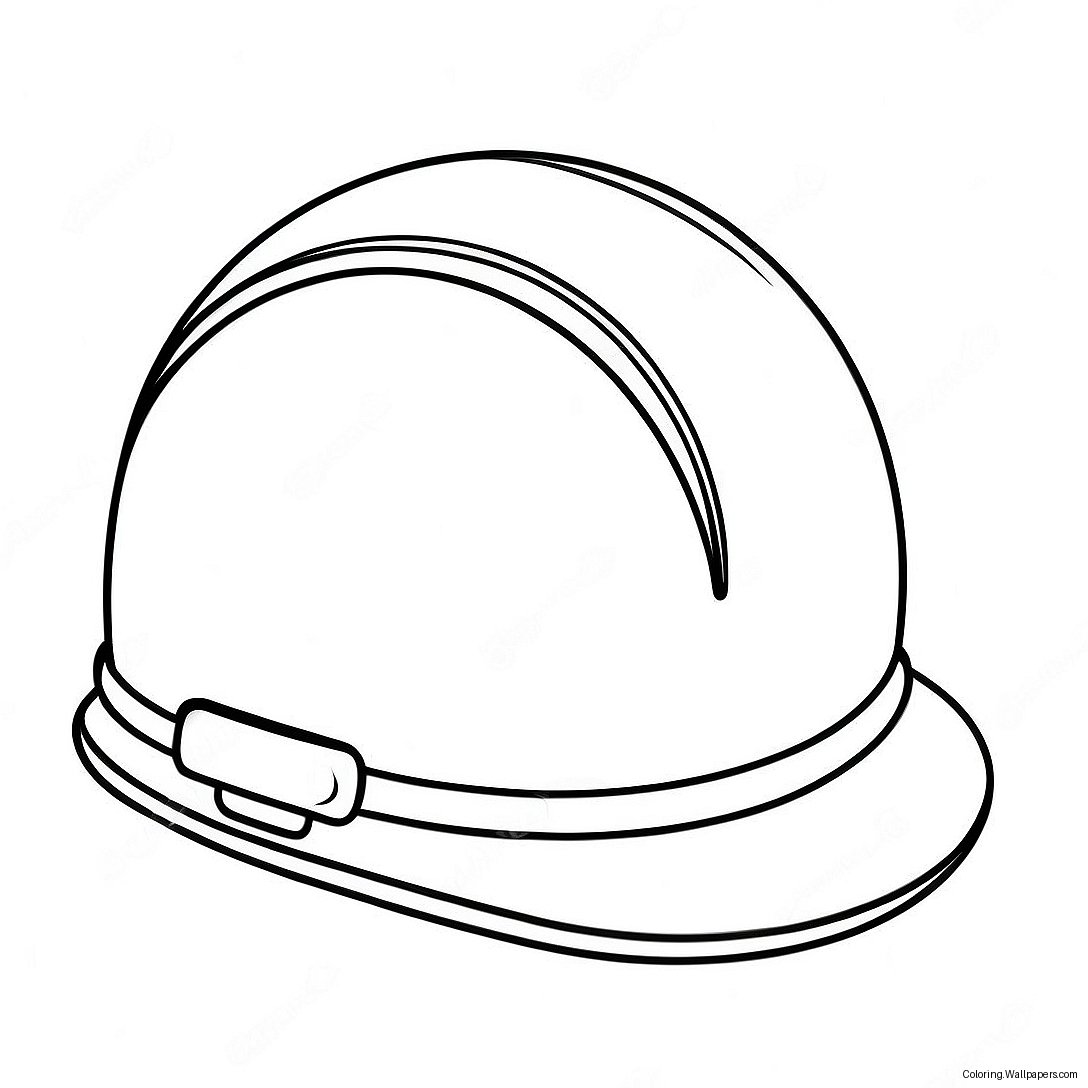 Cute Safety Helmet Coloring Page 5506