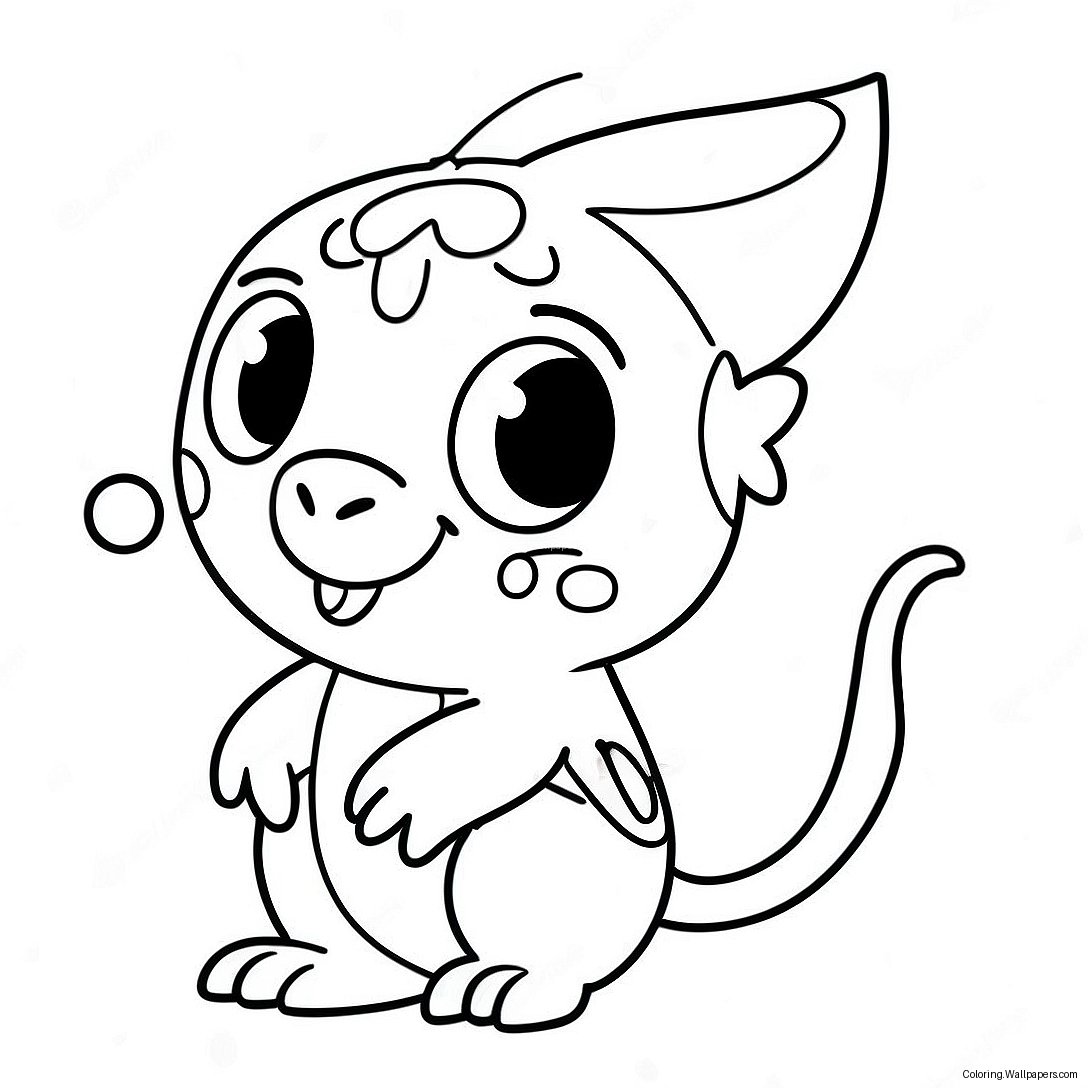 Page À Colorier Sobble Mignon Avec Grands Yeux 49585