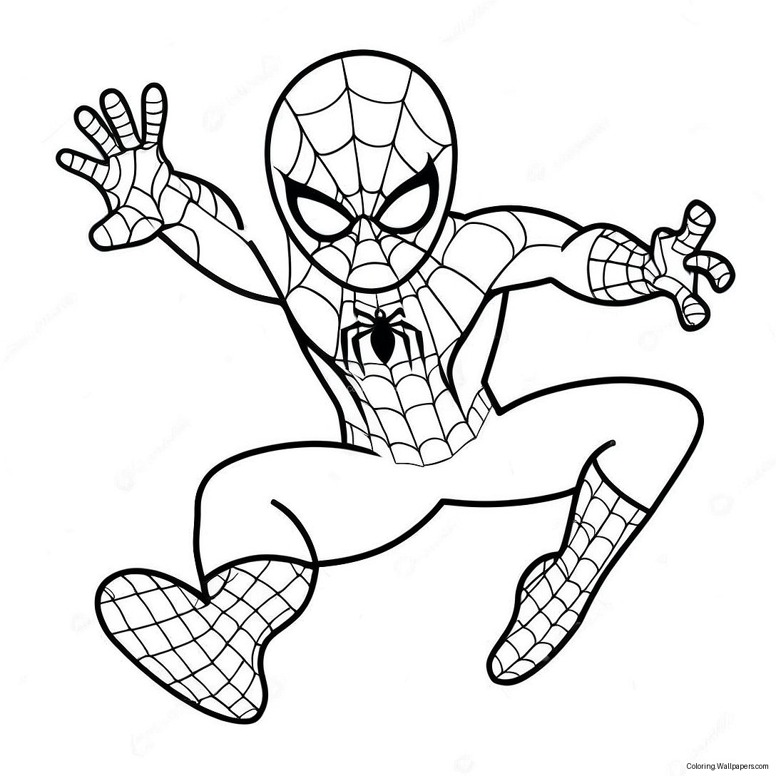 Söt Spiderman Målarbild 7440