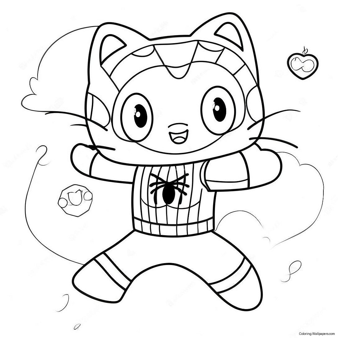 Page À Colorier Spiderman Hello Kitty Mignonne 31833