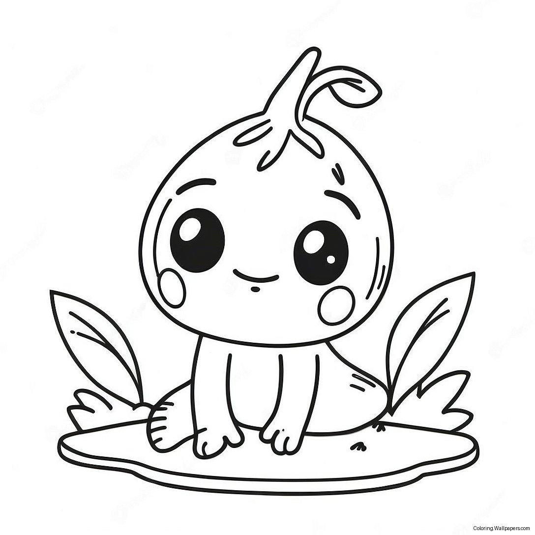 Cute Sprout Character Coloring Page 53143