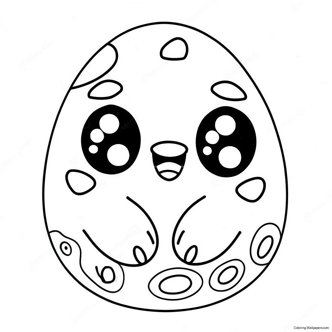 Cute Squishmallow Easter Egg Coloring Page 40745